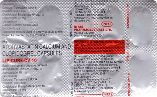 Lipicure Cv 10mg Strip Of 10 Capsules