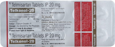 Telkonol 20mg Strip Of 10 Tablets