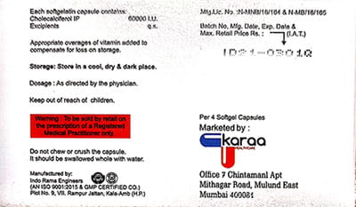 Fastrise D3 60k Strip Of 4 Capsules