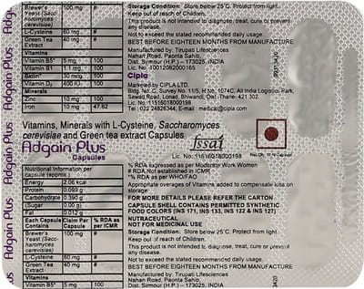 Adgain Plus Strip Of 10 Capsules