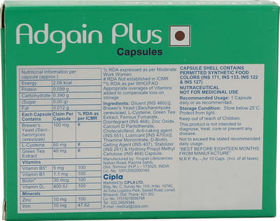 Adgain Plus Strip Of 10 Capsules