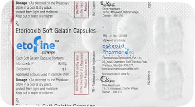 Etofine 90mg Strip Of 10 Capsules