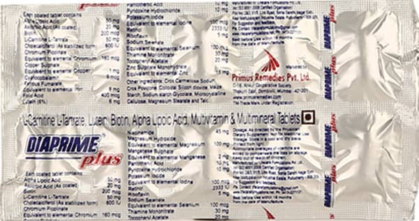 Diaprime Plus Strip Of 10 Tablets