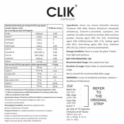 Clik Strip Of 10 Capsules