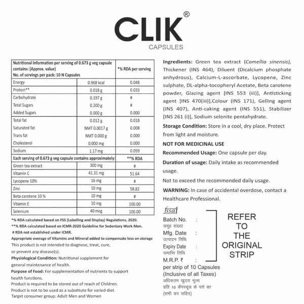 Clik Strip Of 10 Capsules