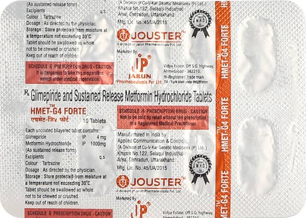 Hmet G4 Forte Strip Of 10 Tablets