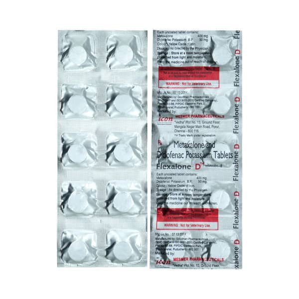 Flexalone D 50mg/400mg Strip Of 10 Tablets