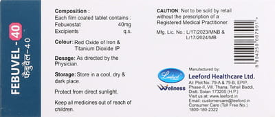 Febuvel 40mg Strip Of 10 Tablets