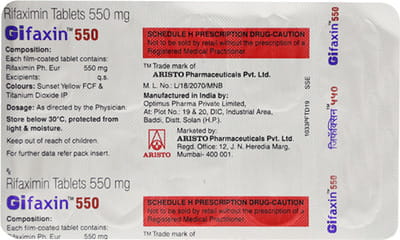 Gifaxin 550mg Strip Of 10 Tablets