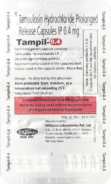 Tampil 0.4mg Strip Of 10 Capsules