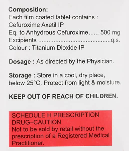 Augxetil 500mg Strip Of 10 Tablets