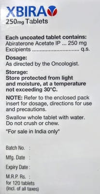 Xbira 250mg Bottle Of 120 Tablets