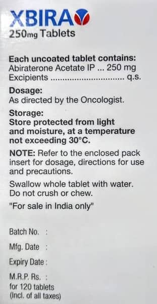 Xbira 250mg Bottle Of 120 Tablets