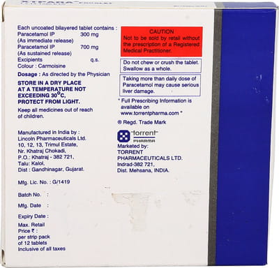 Xtpara Proglet Sr 1000mg Strip Of 12 Tablets