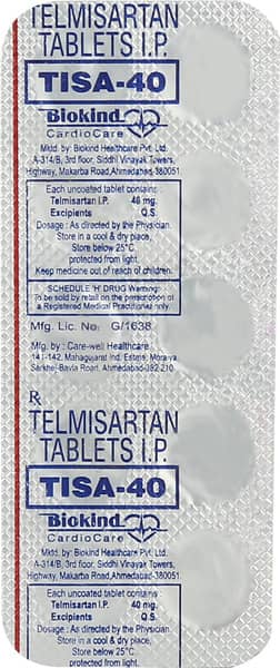 Tisa 40mg Strip Of 10 Tablets