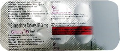 Glitaray 3mg Strip Of 10 Tablets