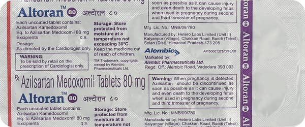 Altoran 80mg Strip Of 10 Tablets