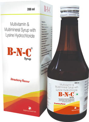 B N C Strawberry Flavour Bottle Of 200ml Syrup