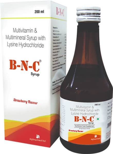 B N C Strawberry Flavour Bottle Of 200ml Syrup