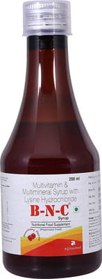 B N C Strawberry Flavour Bottle Of 200ml Syrup