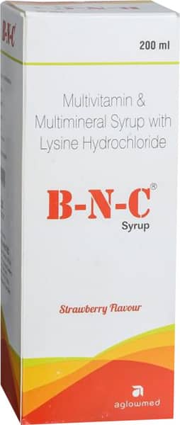 B N C Strawberry Flavour Bottle Of 200ml Syrup