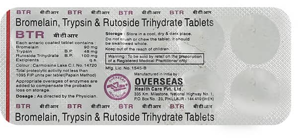 Btr Strip Of 10 Tablets