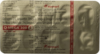 Q Mega 300mg Strip Of 10 Capsules