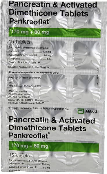 Pankreoflat 170mg/80mg Tablet