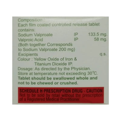 Valporate Chrono 200mg Strip Of 10 Tablets