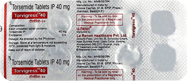Torvigress 40mg Strip Of 10 Tablets