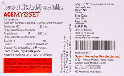 Acemyoset Strip Of 10 Tablets