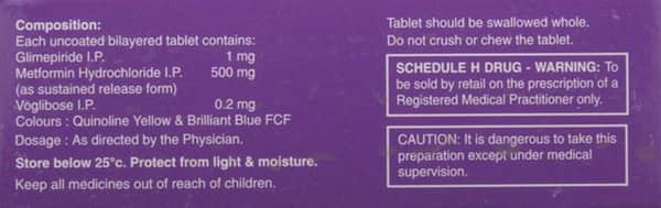 Glimulin Mv 1mg Strip Of 10 Tablets