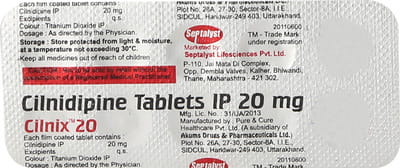 Cilnix 20mg Strip Of 10 Tablets
