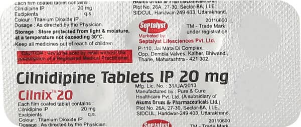 Cilnix 20mg Strip Of 10 Tablets