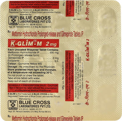 K Glim M 2mg Strip Of 15 Tablets