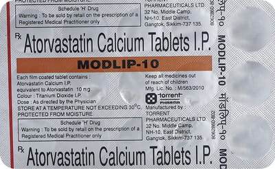 Modlip 10mg Strip Of 15 Tablets