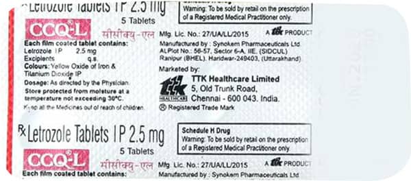Ccq L 2.5mg Strip Of 5 Tablets