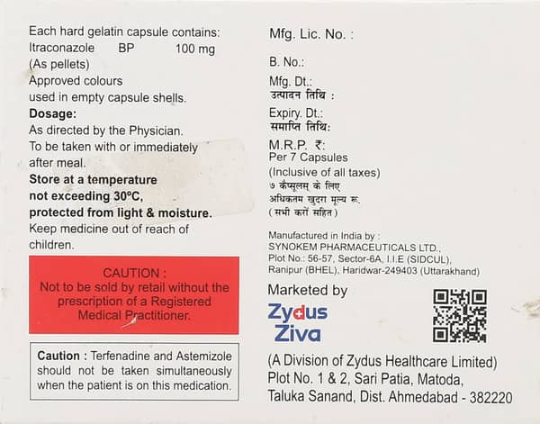 Livafin O 100Mg Strip Of 7 Capsules