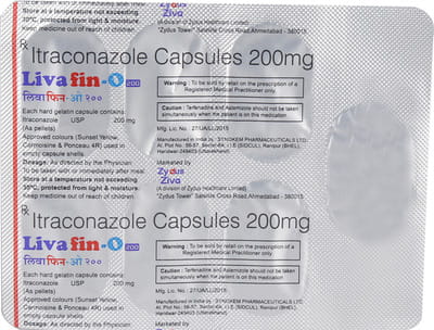 Livafin O 200mg Strip Of 7 Capsules