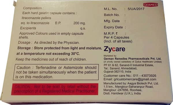 Itradus 200mg Strip Of 4 Capsules
