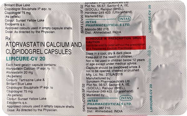 Lipicure Cv 20/75mg Strip Of 10 Capsules