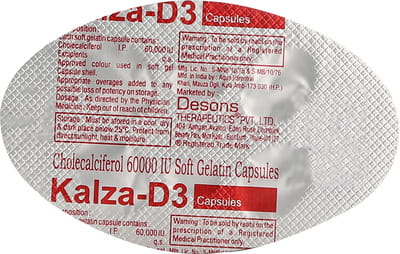 Kalza D3 60k Strip Of 4 Capsules