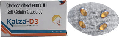 Kalza D3 60k Strip Of 4 Capsules
