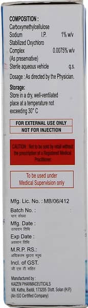 Tear Lub Gel Bottle Of 10ml Eye Drops