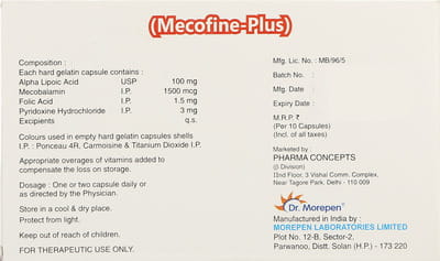Mecofine Plus Strip Of 10 Capsules