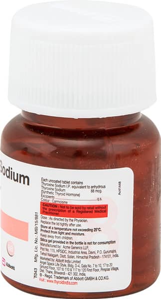 Thyronorm 88mcg Bottle Of 120 Tablets