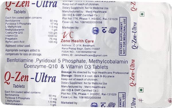 Q Zen Ultra Strip Of 10 Tablets