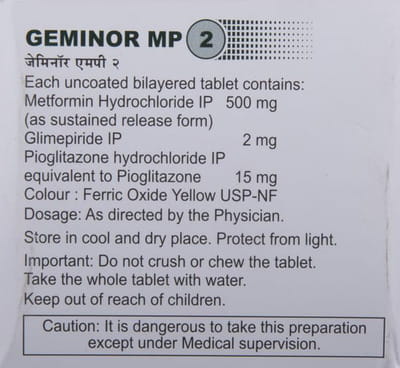 Geminor Mp 2mg Strip Of 15 Tablets