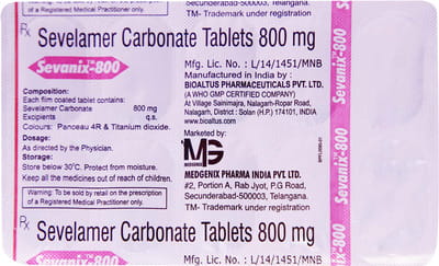 Sevanix 800mg Strip Of 10 Tablets