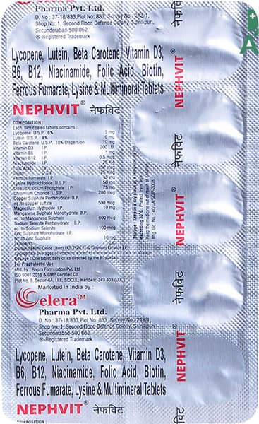 Nephvit Strip Of 10 Tablets
